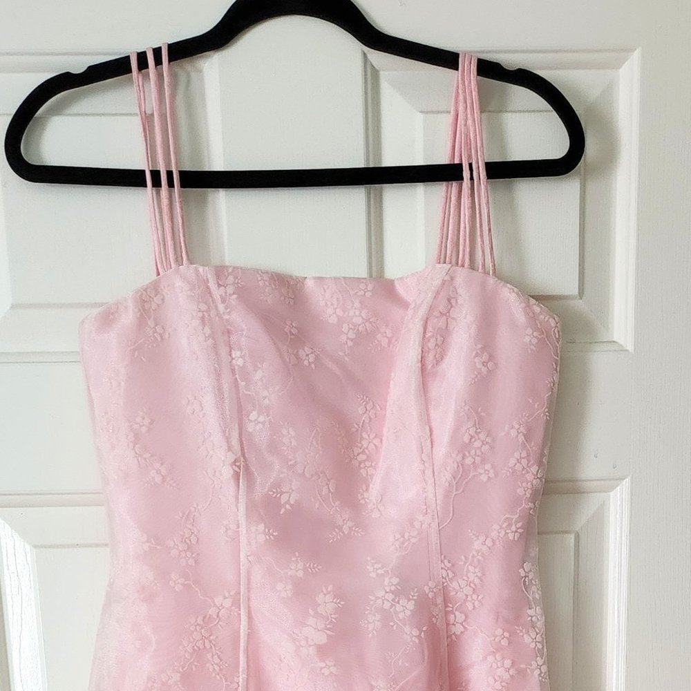 Vintage Prom Dress- Pink with Stash